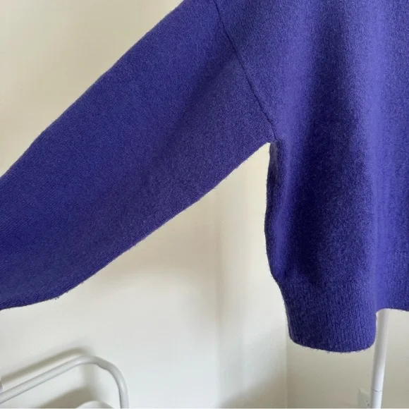 & Other Stories Blue Oversized Mock Neck Sweater, 8% Wool, Size XS - Picture 11 of 15